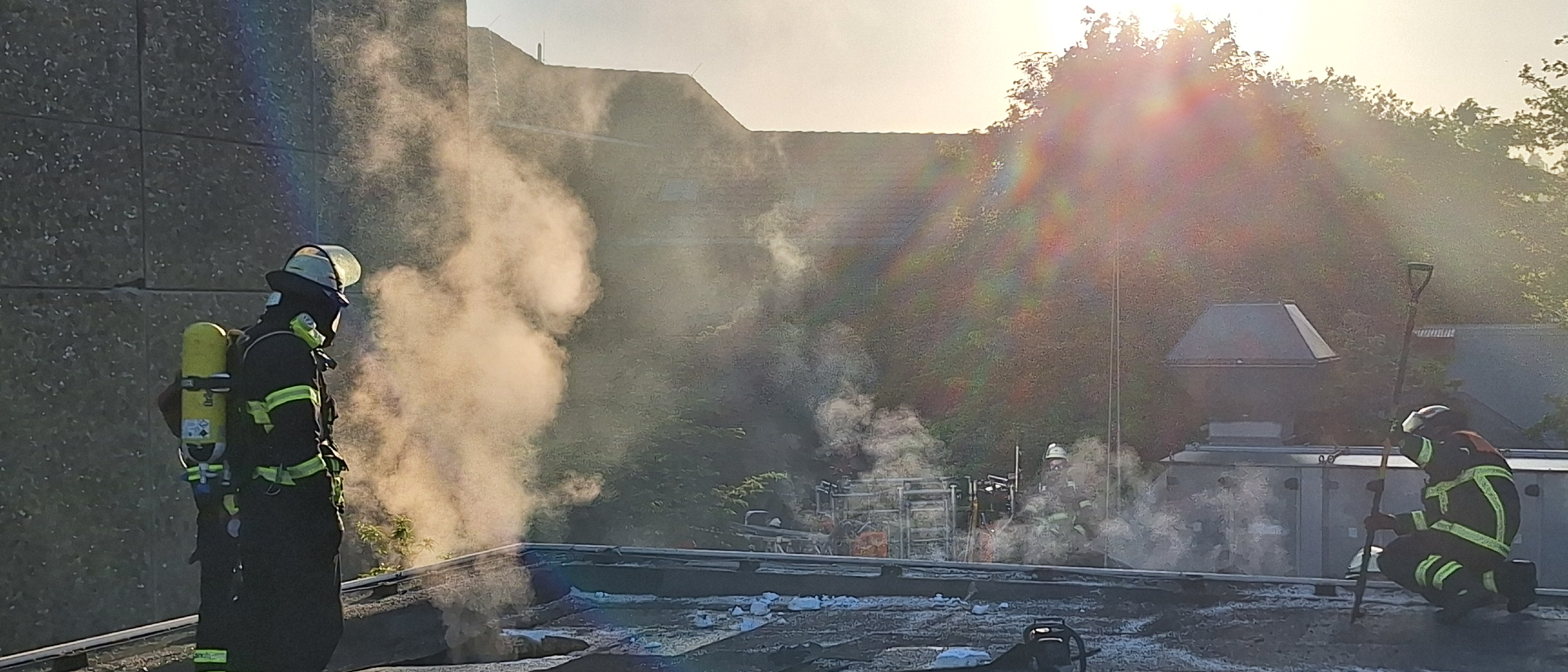 Brennt Schulgebäude in Farmsen