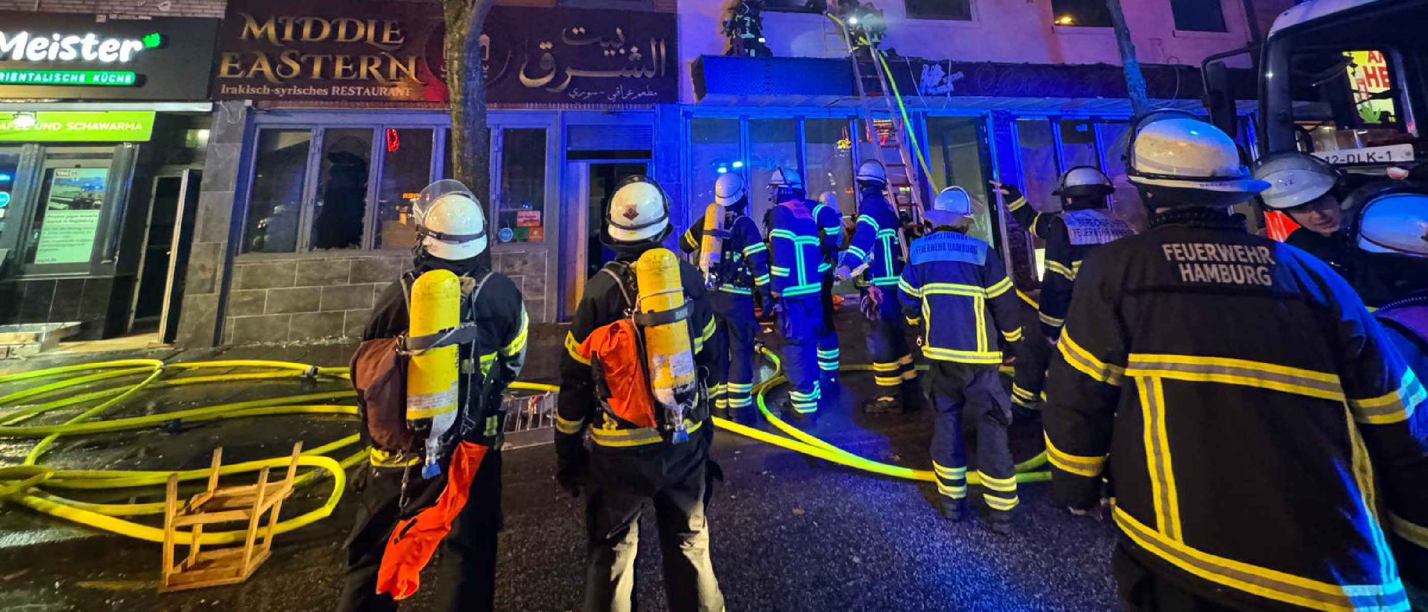 Brandausbreitung nach Feuer im Restaurant auf St. Pauli